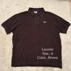 お値下げ！Lacoste ラコステ ブラウン ポロシャツ サイズ6 古着