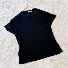 アバンドール　カットソー　Tシャツ　ブラック　フリー　半袖　綿　Uネック