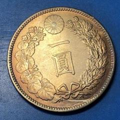 貿易銀　明治9年　菊紋・龍 一圓銀貨　長支脈 一圓古銭銀貨大日本明治37年竜菊紋一円銀貨貿易銀コイン