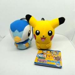 ポケモン　ゴム紐　でっかい頭　ぬいぐるみ　ピカチュウ　ポッチャマ