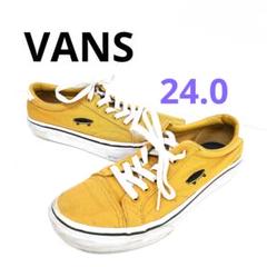 【希少】VANS ローカットスニーカー 24.0　キャンバス生地と本革のコンビ