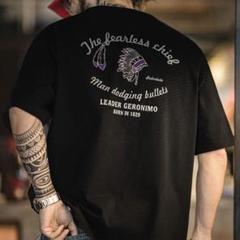 インディアンプリントTシャツ★年中お洒落！普段着に最適なカジュアルトップス