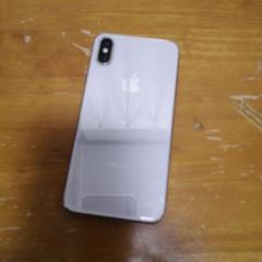 iPhone - iPhonex silver 64GB 画面割れあり SIMフリー】ジャンク iPhoneX 64gb 画面 背面 割れ