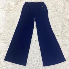 美品✨Ralph Lauren パンツ ストレッチ ワイド 金ボタン レディース