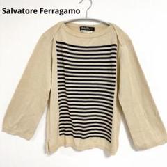 Salvatore Ferragamo ベージュニットセーター M美品 ベージュ系 FERRAGAMO(フェラガモ) ニット・セーター(メンズ