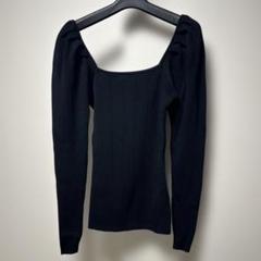 【美品】SANDRO ♡サンドロ ブラック 半袖ニット 半袖 sandro(サンドロ) ニット・セーター(レディース) - 海外