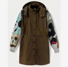 【レア】Desigual（デシグアル）刺繍モッズコート 花蝶 大きいサイズ 42 24SWJF37-01