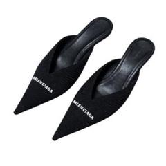 BALENCIAGA KNIFE 2.0 KNIT LOGO MULES 38