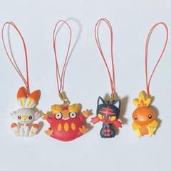 ポケモン ほのおタイプストラップ 4点セット