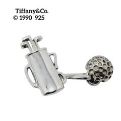 【片方のみ】Tiffany&Co. カフリンクス 925 ゴルフ キャディバッグ