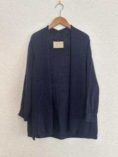 パラスパレス　紺色　ロングカーディガン　綿100% パラスパレス 紺色 ロングカーディガン 綿100% - メルカリ