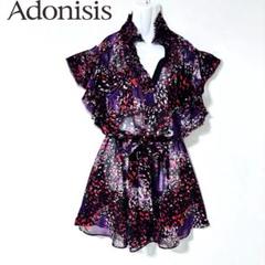 アドニシス Adonisis シアーワンピース ミニチュニック リボンベルト