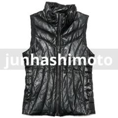 美品 jun hashimoto ダウンベスト黒 サイズ2 定価9.8万 junhashimoto RAMB LEATHER ダウンベスト3 - メルカリ