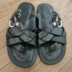 【美品】アルフレッドバニスター　ベルト付メンズミュール　本革レザー　26cm相当 2025年最新】alfredoBANNISTER メンズ サンダルの人気アイテム
