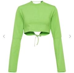 JACQUEMUS オープンバック クロップド トップ グリーン