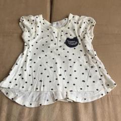水玉模様 フリル袖 トップス 90 anyFAM ドット柄 Tシャツ