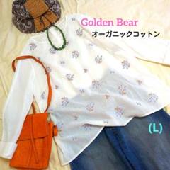 【極美品】Golden Bear オーガニックコットン　総柄刺繍　チュニック　L