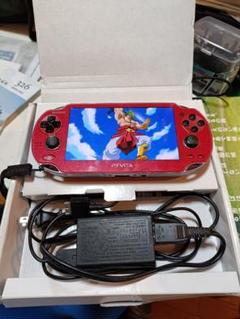 PS Vita 本体 レッド ドラゴンボールソフト、メモリカード、充電器付き