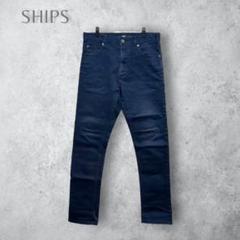 【SHIPS シップス】　〈抗菌加工〉カラー テーパード スリム チノパンツ
