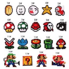✨スーパーマリオ 刺繍アイロンワッペン 19ピースまとめ売り✨