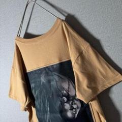 ムービーTシャツ CHICKY 切替 バックプリント ビッグロゴ ホラー M〜L