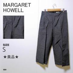 【美品】マーガレットハウエル　スラックス　2023年SS　リネン100％ (麻) マーガレットハウエル スラックス 麻 リネン100% キャメル L