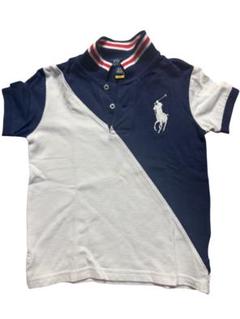 POLO ポロシャツ ネイビーとホワイト バイカラー 100センチ
