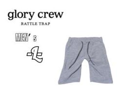 メンズL◇glory crew◇サマーニットショートパンツ gray
