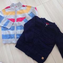 ZARA 海外ブランド　コットンニット　ジップ　トップス　アウター　ボーダー