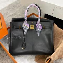 美品 HERMES エルメス バーキン35 ボックスカーフ ブラック