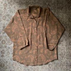 希少 ペイズリー柄 総柄シャツ レトロ 雰囲気 vintage 大人気 古着