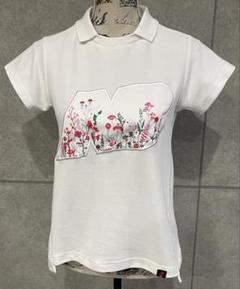 80'sデザイン New Balance Golf 半袖ポロシャツ 花柄 白 1
