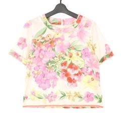良品 レオナール 半袖カットソー 花柄 レディース 大きいサイズ