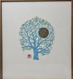 #東山魁夷「慈光」額装作品 東山魁夷「慈光」額装作品 - メルカリ