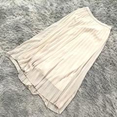 【M】UNIQLO ♡ プリーツスカート ユニクロ オフホワイト