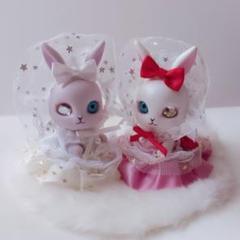 カプセルドール　甘ロリ　2点セット　白ピンク　アウトフィット【ハンドメイド】