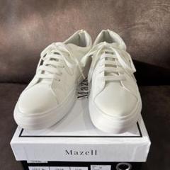 Mazell ホワイト スニーカー 厚底　サイズ37