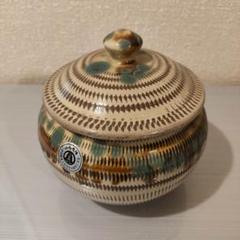 青緑色と茶色の陶器の壺小石原焼 青緑色と茶色の陶器の壺小石原焼値下げ - メルカリ