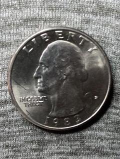米国◆◆2010-D ワシントン (AR) クォーター硬貨100枚バッグ◆◆ アメリカ銀貨 25セント銀貨 1957年銘 Dマーク ワシントン像