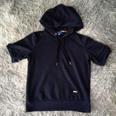 BLUE LABEL ネイビー フード付きパーカー38サイズ Printstar：188-NNH｜9.7oz スタンダード Wフード プルパーカー