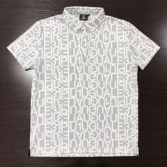 1PIU1UGUALE3 GOLF 半袖 ポロシャツ ビッグロゴ 総柄 ゴルフ