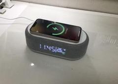 多機能充電器、目覚まし時計、時間、LEDライト、温度計付き、15W急速充電