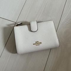 COACH ホワイトレザー 二つ折り財布 財布