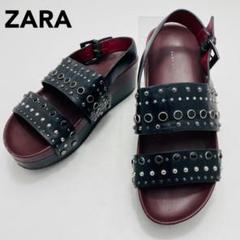 ZARA ザラ　チャンキーサンダル　スタッズ　スライドサンダル　41　26cm ZARA - ZARA ザラ チャンキーサンダル スタッズ スライド