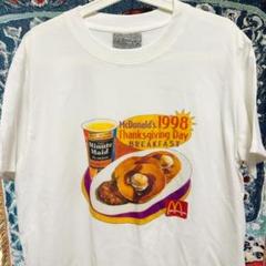 朝マック ティーシャツ 半袖 メンズ ヴィンテージリプリント L XL