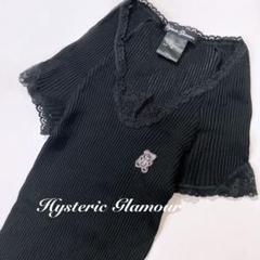 ＊美品＊ヒステリックグラマー／リブ　レース　ニット　ヒスベア