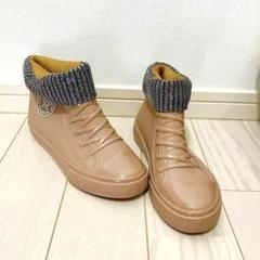 1点限り❣️レディース レインシューズ ピンク ボア付き オシャレ 冬 防寒