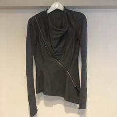 新品 rickowensリックオウエンス 斜めジップレザージャケット