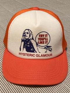 ヒステリックグラマー　TRY IT メッシュキャップ　オレンジ系 ヒステリックグラマー TRY IT メッシュキャップ オレンジ系