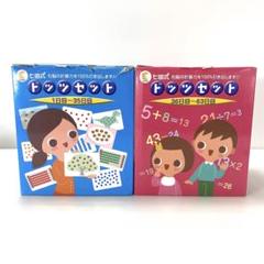 七田　ドッツセット 赤と青 1日目から63日目 七田式ドッツセット 1日目から63日目までのカード
